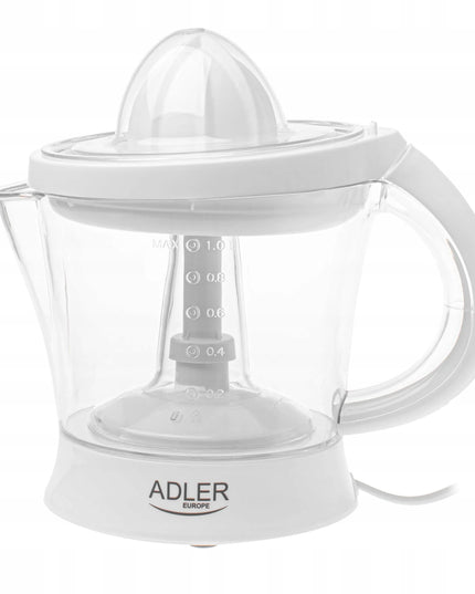 Adler AD 4014 elektrinė citrusinių vaisių spaustuvė, 60W, 1L, minkštimo kontrolė