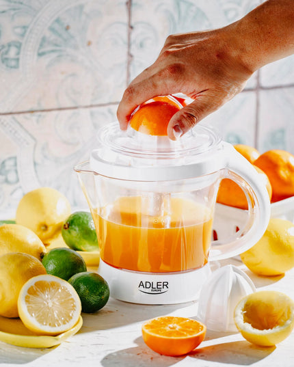 Adler AD 4014 elektrinė citrusinių vaisių spaustuvė, 60W, 1L, minkštimo kontrolė