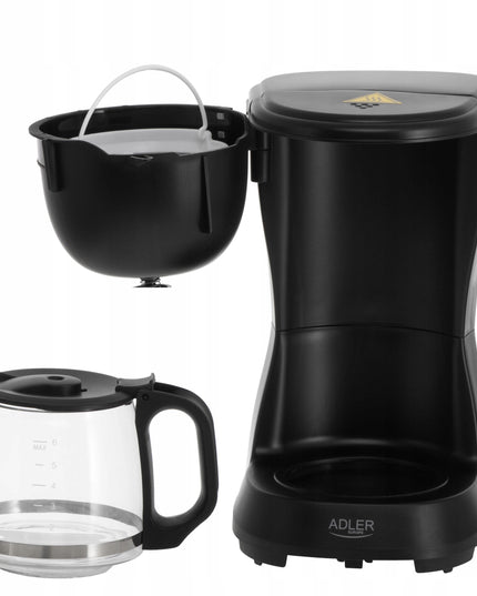 Adler AD 4381b lašinis kavos aparatas 0,6L – kompaktiškas, 600W, su anti-drip sistema ir 40 min. šilumos palaikymu