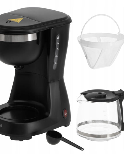 Adler AD 4381b lašinis kavos aparatas 0,6L – kompaktiškas, 600W, su anti-drip sistema ir 40 min. šilumos palaikymu