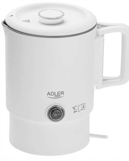 Adler AD1388w kelioninis virdulys 0,8 l, sulankstomas, dvigubos sienelės, plokščias kaitinimo elementas