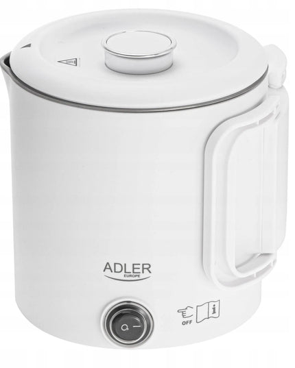 Adler AD1388w kelioninis virdulys 0,8 l, sulankstomas, dvigubos sienelės, plokščias kaitinimo elementas