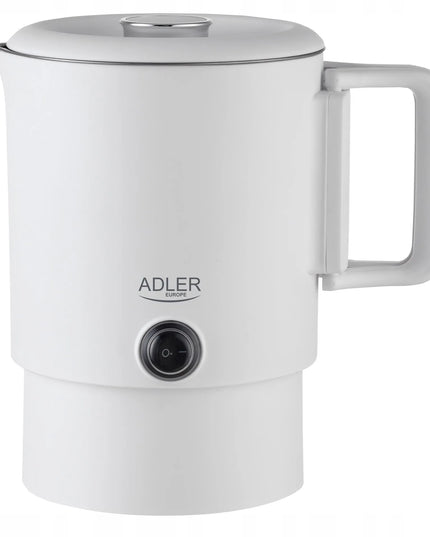 Adler AD1388w kelioninis virdulys 0,8 l, sulankstomas, dvigubos sienelės, plokščias kaitinimo elementas
