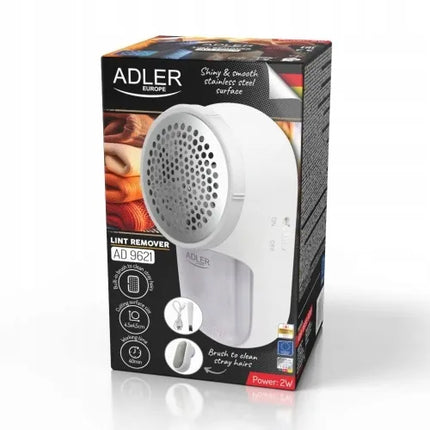 Adler ad9621 belaidis audinių ir megztinių pūkų skustuvas su USB įkrovimu
