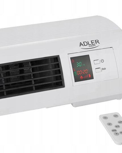 Adler oro užuolaida ventiliatorius 2200W su nuotolinio valdymo pulteliu, laikmačiu ir atviro lango aptikimo funkcija