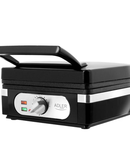 Adler AD 3056 galinga vaflinė 2000W – 2 dideli traškūs vafliai su nelimpančia danga ir temperatūros reguliavimu