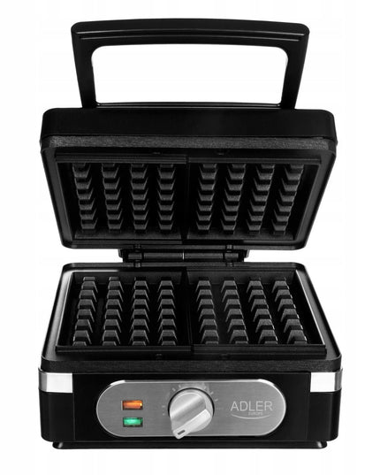 Adler AD 3056 galinga vaflinė 2000W – 2 dideli traškūs vafliai su nelimpančia danga ir temperatūros reguliavimu