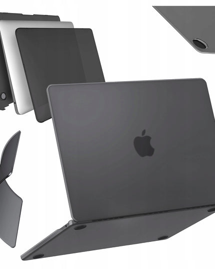 Matinis dėklas Apple MacBook Air 13.6 M4 M3 M2 2025 2024 2023 juodas