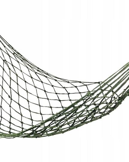AG233E Sodo virvinis hamakas iš nailono tinklo 200x80 cm – žalias