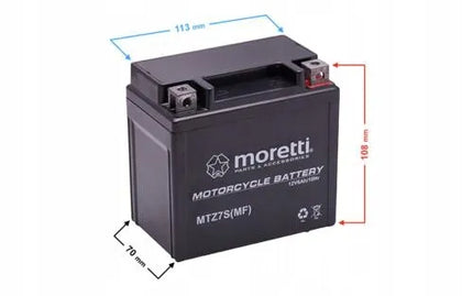 AGM akumuliatorius Moretti MTZ7S 12V Martinelli