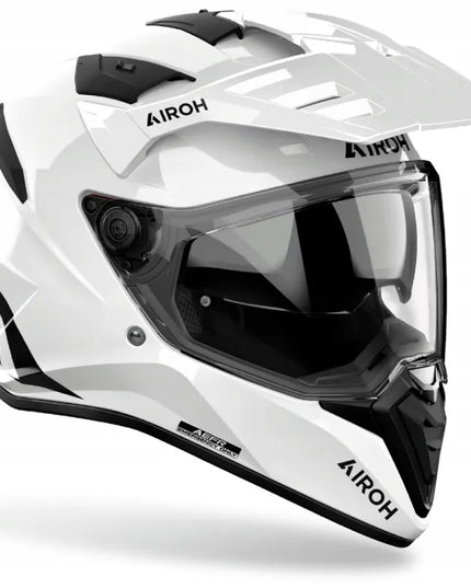 AIROH BANDIT COLOR WHITE GLOSS integralinis motociklininko šalmas, baltas blizgus
