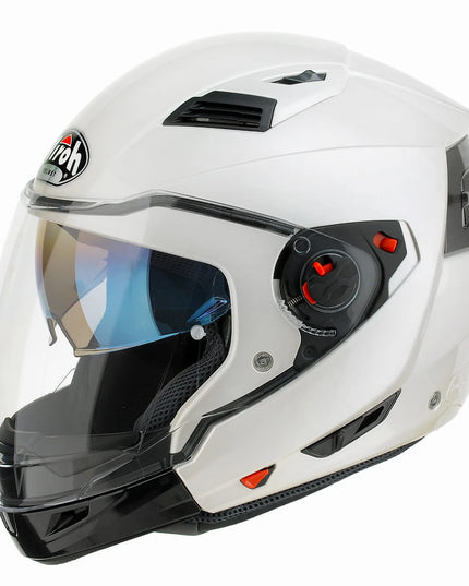 Airoh Executive modulinis atverčiamas motociklininko šalmas – White Gloss