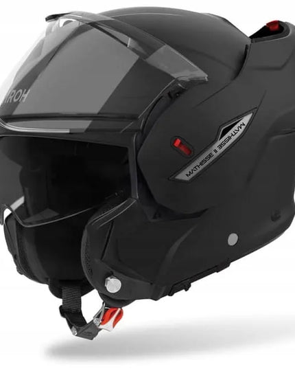 Airoh Mathisse II spalva Black Matt atverčiamas motociklininko šalmas matinis juodas