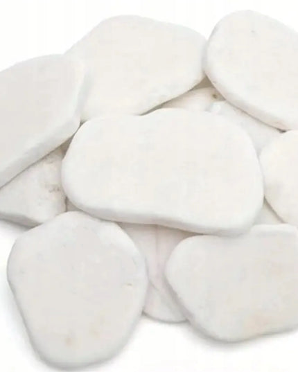 Akmenys tapymui balti dideli plokšti 5–10 cm 5 kg + akrilinis markeris DOVANA