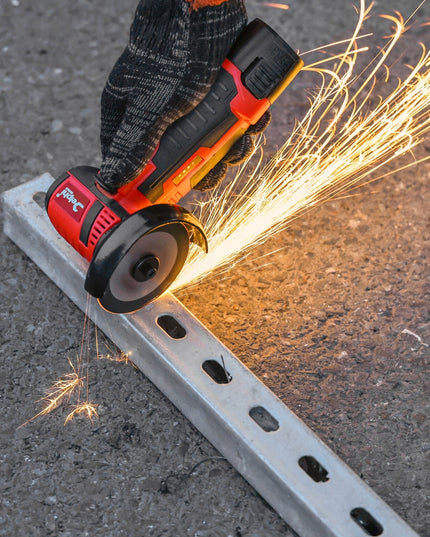 Akumuliatorinė kampinė šlifavimo mašinėlė Delphi Tools MG-01 Brushless 12V su 2 baterijomis, 7 diskais, lagaminu ir priedais