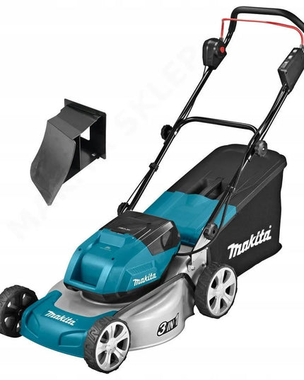Akumuliatorinė vejapjovė MAKITA DLM460, 46 cm, 60 l, 2x18V, plieninis korpusas