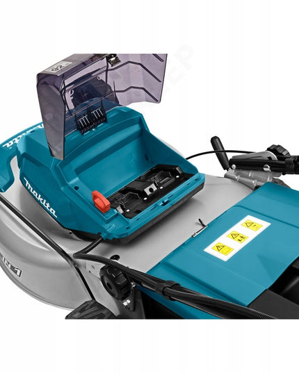 Akumuliatorinė vejapjovė MAKITA DLM460, 46 cm, 60 l, 2x18V, plieninis korpusas