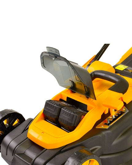 Akumuliatorinė vejapjovė Riwall 3820, 40V, 8Ah, 38 cm, su 2 akumuliatoriais ir įkrovikliu