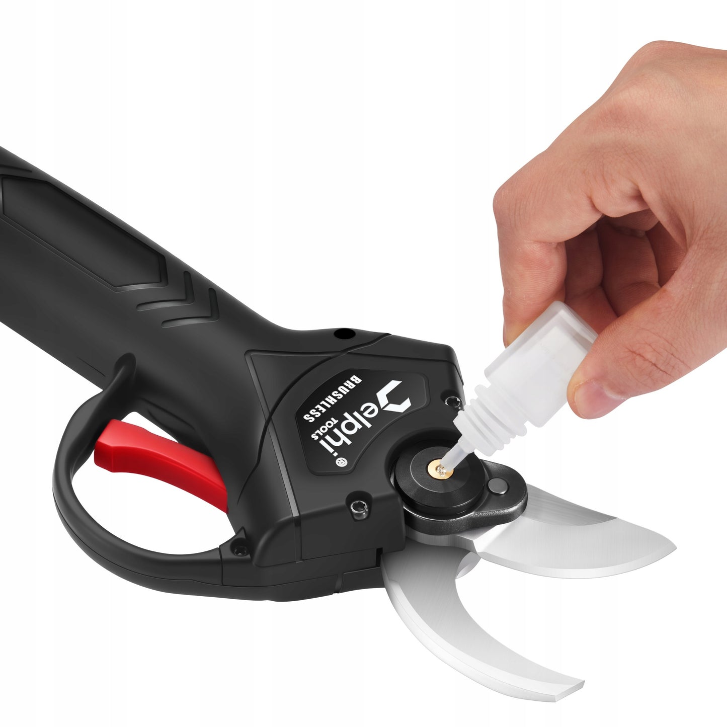 Akumuliatorinės sodo žirklės Delphi Tools 21V su Brushless varikliu, 2 baterijomis, lagaminu ir atsarginiu peiliu