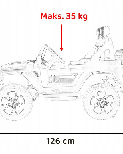 Akumuliatorinis automobilis Jeep Wrangler Rubicon rožinis