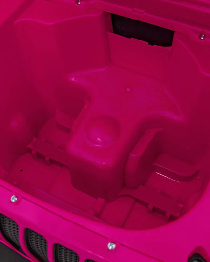 Akumuliatorinis automobilis Jeep Wrangler Rubicon rožinis