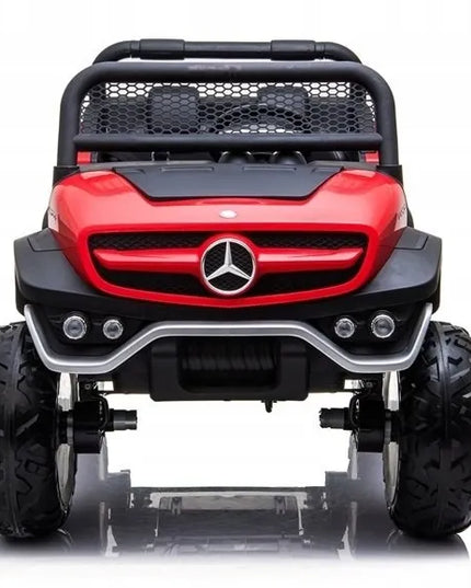 Akumuliatorinis automobilis Mercedes Unimog, raudonas