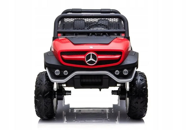 Akumuliatorinis automobilis Mercedes Unimog, raudonas