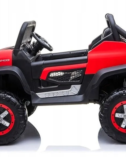 Akumuliatorinis automobilis Mercedes Unimog, raudonas
