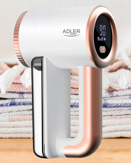 Akumuliatorinis drabužių pūkų rinkiklis Adler AD 9617 su LCD ekranu ir greičio reguliavimu