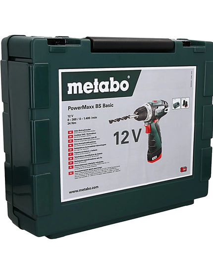 Akumuliatorinis gręžtuvas-suktuvas Metabo PowerMaxx BS Basic 12V 2x2Ah