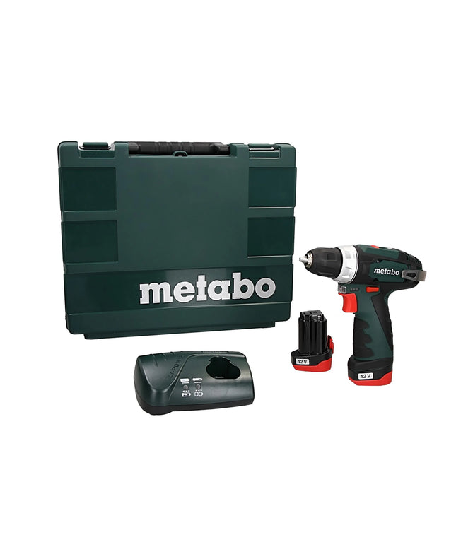 Akumuliatorinis gręžtuvas-suktuvas Metabo PowerMaxx BS Basic 12V 2x2Ah