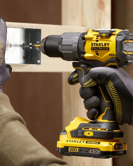 Akumuliatorinis gręžtuvas-suktuvas Stanley Fatmax 18V 2x2.0Ah V20 SFMCD715D2K