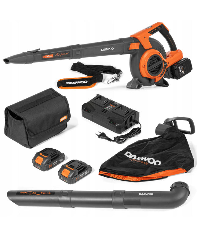 Akumuliatorinis lapų pūstuvas-siurblys DAEWOO DABL 9042Li SET + 2 akumuliatoriai + įkroviklis