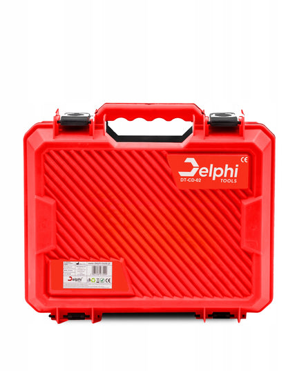 Akumuliatorinis su smūgiu suktuvas-gręžtuvas Delphi Tools Brushless 16,8V 2x baterijos, 50Nm, lagaminas su priedais
