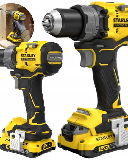 Akumuliatorinis suktuvas-gręžtuvas be šepetėlių Stanley SFMCD725D2K-QW