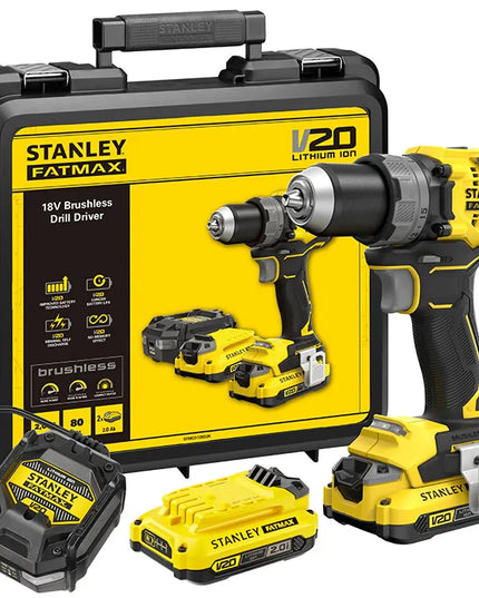 Akumuliatorinis suktuvas-gręžtuvas be šepetėlių Stanley SFMCD725D2K-QW
