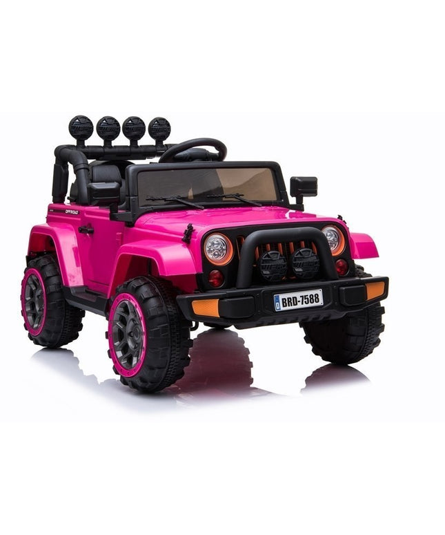 Akumuliatorinis visureigis Jeep BRD-7588, rožinis 4x4
