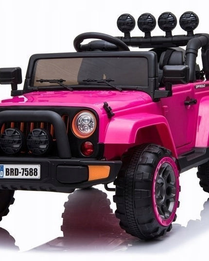 Akumuliatorinis visureigis Jeep BRD-7588, rožinis 4x4