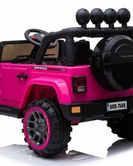 Akumuliatorinis visureigis Jeep BRD-7588, rožinis 4x4