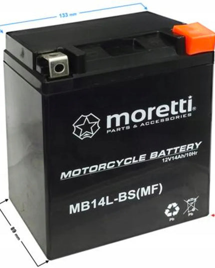 Akumuliatorius 12V 14Ah MB14L-BS GEL MORETTI