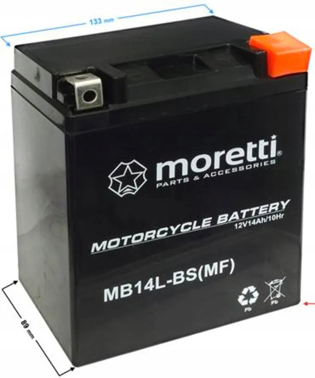Akumuliatorius 12V 14Ah MB14L-BS GEL MORETTI