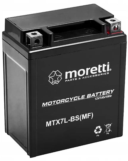 Akumuliatorius 12V 7Ah 2026 metų gamybos gelinis motociklams ir motoroleriams Martinelli
