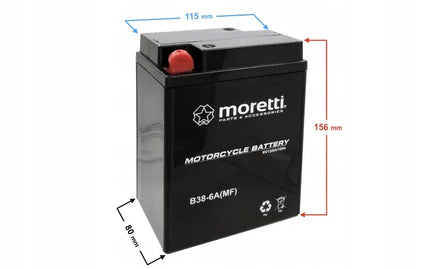 Akumuliatorius Moretti AGM (GEL) MB38-6A Martinelli