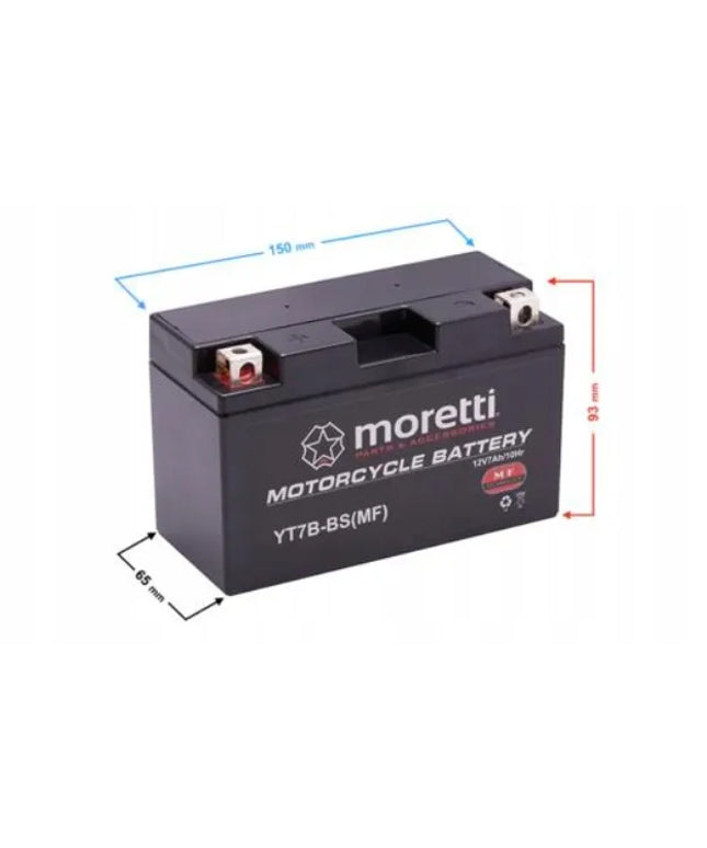 Akumuliatorius Moretti AGM (GEL) MT7B-BS 12V 6.5Ah