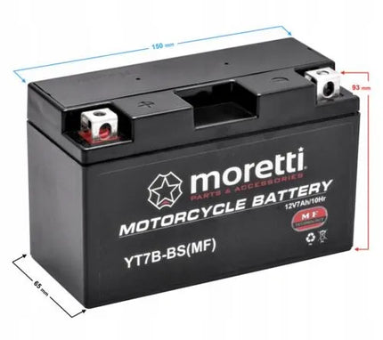 Akumuliatorius Moretti AGM (GEL) MT7B-BS 12V 6.5Ah