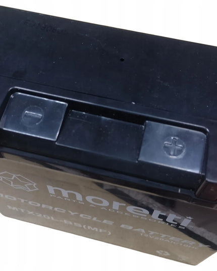 Akumuliatorius Moretti MTX20L-BS + ĮKROVIKLIS GELINIAMS AKUMULIATORIAMS 12V 1A