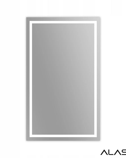 Alasta LED veidrodis 60x80 stačiakampis vonios kambariui, prieškambariui ar svetainei