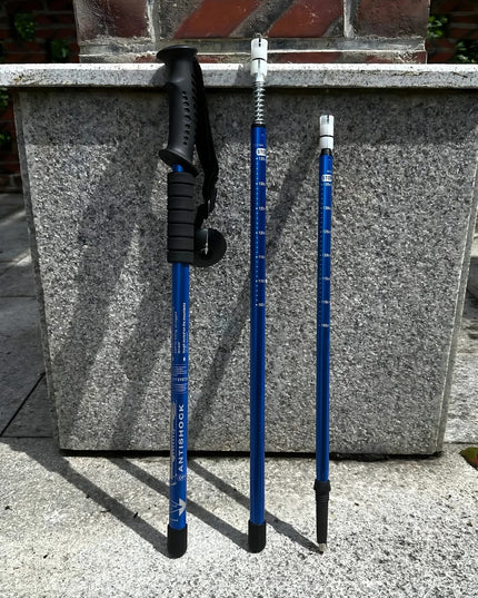 Raudonos Žygio Lazdos 2 vnt – Reguliuojamos, Smūgius Sugeriančios, Lengvas Aliuminis