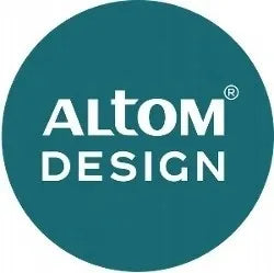 Altom Design indaplovių rinkinys, 5 virtuviniai peiliai juodame magnetiniame bloke