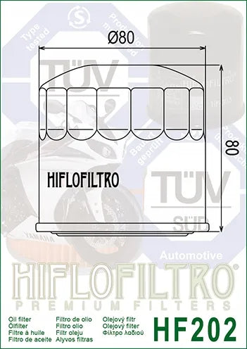 Alyvos filtras Hiflo Filtro HF202 Honda Kawasaki